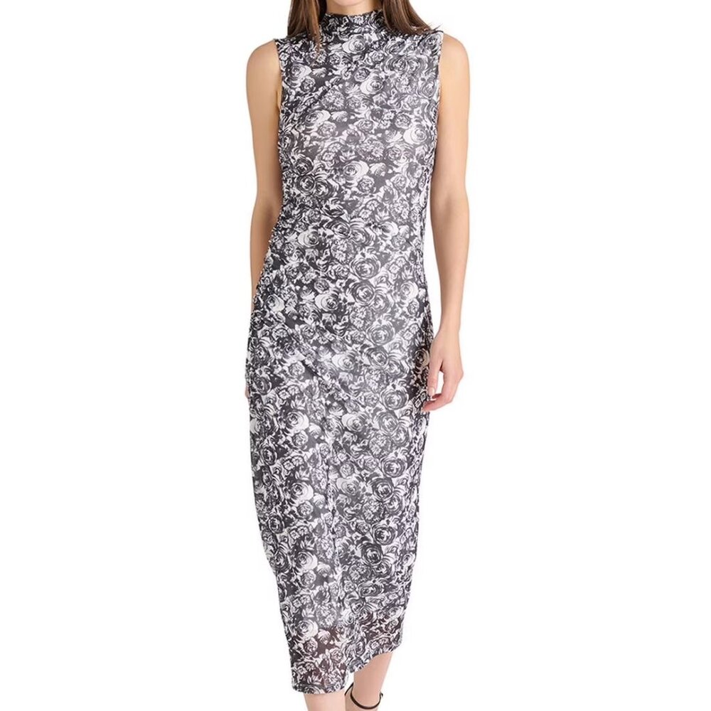 Betsey Johnson Women's Sleeveless Midi Dress Black Size L